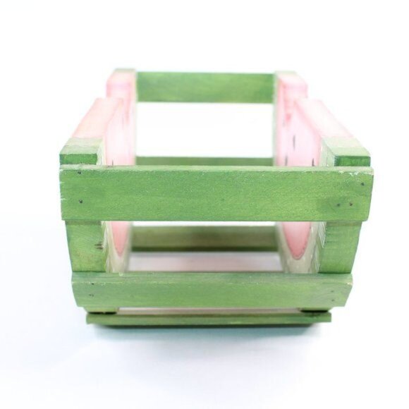 Vintage Toll Painting Watermelon Doll Folk Art Primitive Country Wooden Holder - Picture 4 of 8